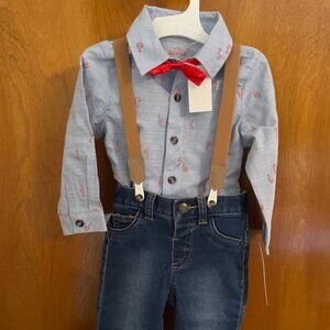 Cat & Jack boys 12-month Christmas Outfit